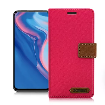 Xmart for 華為 HUAWEI Y9 Prime 2019 度假浪漫風支架皮套桃