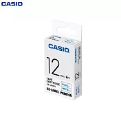 CASIO標籤機色帶12mm白底藍字