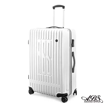 ABS愛貝斯 29吋拉鍊硬殼行李箱 德國PC海關鎖旅行箱可拆洗內裝 五年保固 99-056A珍珠白