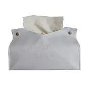 【巴芙洛】北歐皮革優質面紙盒(紙巾/衛生紙/置物收納) 米白色