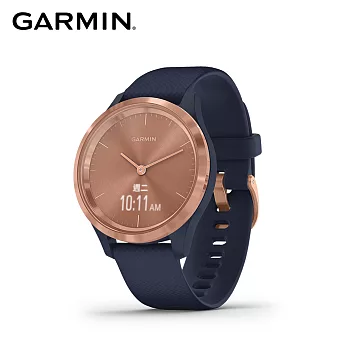 Garmin vivomove 3S 指針智慧腕錶 (39mm)藍調玫瑰金