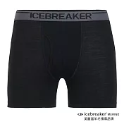 【紐西蘭Icebreaker 】男 Anatomica 四角開口內褲-BF150-黑 / IB103030-010-M