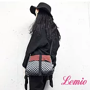 【Lemio】LD系列訂製菱格斜背包(品味白)