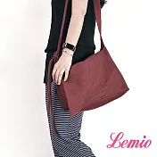 【Lemio】LD系列訂製棉麻文藝小書包(深邃紅)