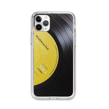 防摔唱片立體紋路手機殼(經典黃)iPhone-11