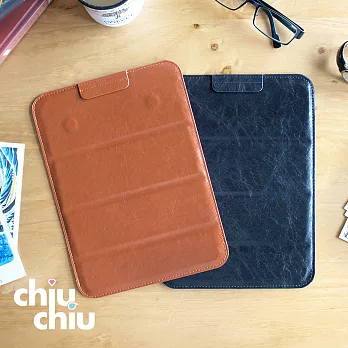 【CHIUCHIU】ASUS Chromebook Tablet CT100 (9.7吋)復古質感瘋馬紋可折疊式保護皮套(復古棕)