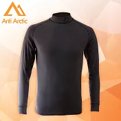 【Anti Arctic】遠紅外線機能衣-男高領-黑L黑L