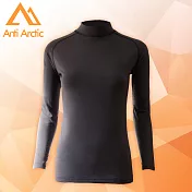 【Anti Arctic】遠紅外線機能衣-女高領-黑S黑S