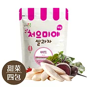 寶寶米餅：甜菜四入組【韓國 Ssalgwaja 米餅村】