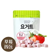 乳酸菌優格球：草莓四入組【韓國 Ssalgwaja 米餅村】