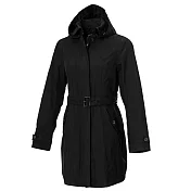 【荒野wildland】 女長版防水防風時尚外套54黑色2XL黑色