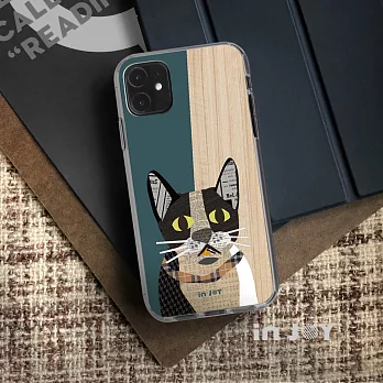 INJOYmall for iPhone 11 Pro 格紋拼貼賓士貓 防摔手機殼 保護殼