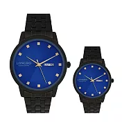 LONGBO龍波 80589 時尚休閒簡約設計對錶手錶 - 藍面 大