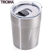 德國TROIKA防溢雙層保溫杯ESPRESSO濃縮咖啡DOPPIO CUP65(160ml;含密封蓋;適外出國旅行和熱茶熱飲)不鏽鋼色