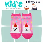 【老船長】(3001)KID義大利台針織台灣製棉質止滑童襪-6雙入13-15CM粉色