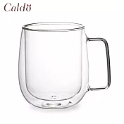【Caldo卡朵生活】慢活雙層隔熱有柄玻璃杯 400ML