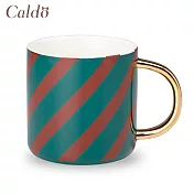 【Caldo卡朵生活】繽紛耶誕金邊馬克杯 條紋綠