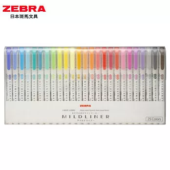ZEBRA MILDLINER雙頭柔性螢光筆25色組