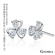 GIUMKA 925純銀耳環 三葉草 針式耳環 MFS06144銀色