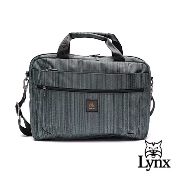 Lynx - 美國山貓紳士商務防潑水公事電腦包深灰色