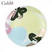 【Caldo卡朵生活】LadyChic粉漾撞色8吋描金點心盤 黃花