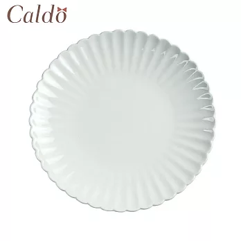 【Caldo卡朵生活】日式雅菊8吋花皿陶瓷餐盤 白