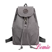 【Lemio】韓版學院范後背包(品味灰)