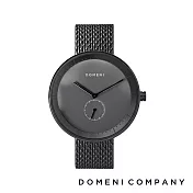 DOMENI COMPANY 經典系列 316L不鏽鋼單眼錶 旋風灰 (GRM01) 黑色/40mm
