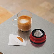 【PO:Selected】丹麥研磨過濾咖啡玻璃杯350ml 2.0 (黑+紅)