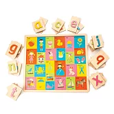【美國Tender Leaf Toys】字母圖片學習拼圖(左右腦啟蒙學習教具)