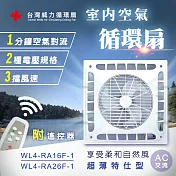 【台灣威力】360°室內空氣循環扇/吸頂扇(超薄特仕型) AC交流電110V