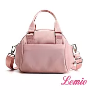 【Lemio】防潑水收納逛街圓筒包(粉紅)