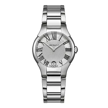 AEROWATCH 瑞士愛羅錶 - 珍珠母貝典雅女錶(鍊帶款)