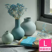 【Meric Garden】北歐啞光釉創意陶瓷花瓶/花器莫蘭迪灰L