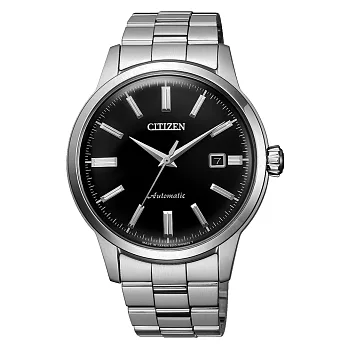 CITIZEN Mechanical摩登復古魅力機械腕錶-銀X黑