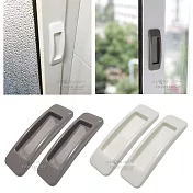 (2入)玻璃門 門窗 櫥櫃 簡易黏貼長方型門把手 輔助手把 拉手_白色