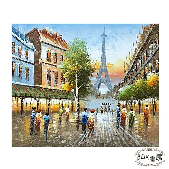 御畫房 手繪無框油畫-巴黎街頭 50x60cm(客製商品)