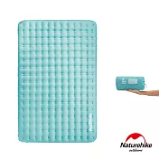 【Naturehike】舒適雙人輕量加厚加寬TPU充氣睡墊 防潮墊(海水藍)
