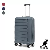 KANGOL - 英國袋鼠20吋輕量耐磨可加大PP行李箱 - 多色可選 灰色