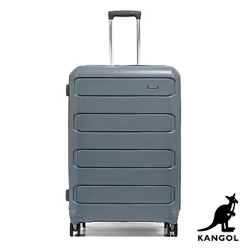 KANGOL - 英國袋鼠20吋輕量耐磨可加大PP行李箱-共3色灰色