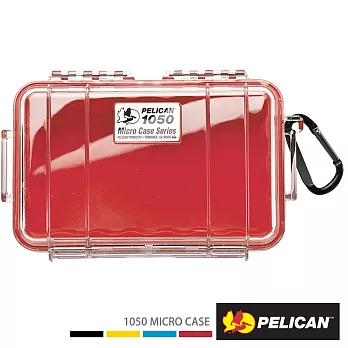 PELICAN 派力肯 1050 Micro Case 微型防水氣密箱-透明(紅)