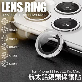 NISDA for iPhone 11 Pro Max 6.5吋 航太鋁鏡頭保護套環 9H鏡頭玻璃膜灰
