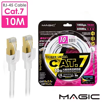 MAGIC Cat.7 SFTP圓線 26AWG光纖超高速網路線(專利折不斷接頭)10M