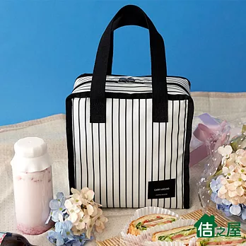 【佶之屋】600D日韓風格加厚方形時尚保溫保冷袋-白色