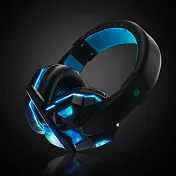 【LOTUS】電競耳機 耳罩式耳機 麥克風 電腦 手機 都適用黑藍