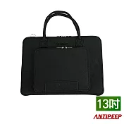 【ANTIPEEP】極簡時尚厚版毛氈手提電腦包/平板包(13吋)-黑色