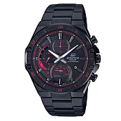 【CASIO】EDIFICE 輕薄太陽能藍寶石計時不鏽鋼腕錶-黑(EFS-S560DC-1A)