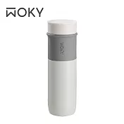【WOKY 沃廚】JIN真瓷系列-極簡輕量陶瓷保溫瓶580ML白色