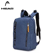 【HEAD 海德】商務休閒雙肩包 深灰 (大開口 防潑水背包) HB0006 海軍藍