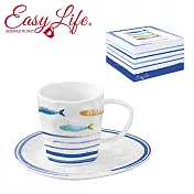 【義大利Easy Life】  咖啡杯盤組(250ml) - 海洋系列